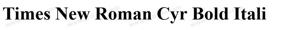 Times New Roman Cyr Bold Italic字体转换